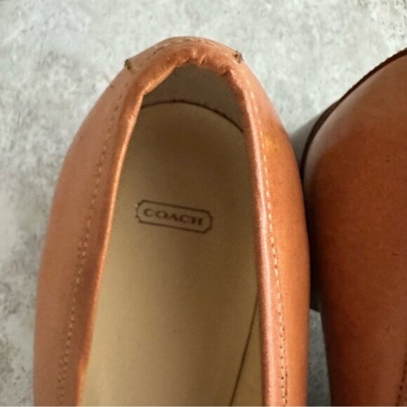 Coach Vintage Gertrude Heeled Loafers Black Leather Size 8B Classic Preppy - Picture 7 of 15